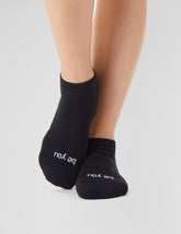 black and white crew ankle socks.