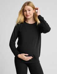 black maternity pullover