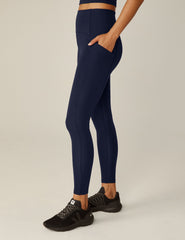 blue pocket midi legging