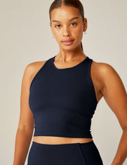 dark navy cropped tank
