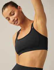 black bra with mesh backing