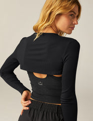 black rib shrug
