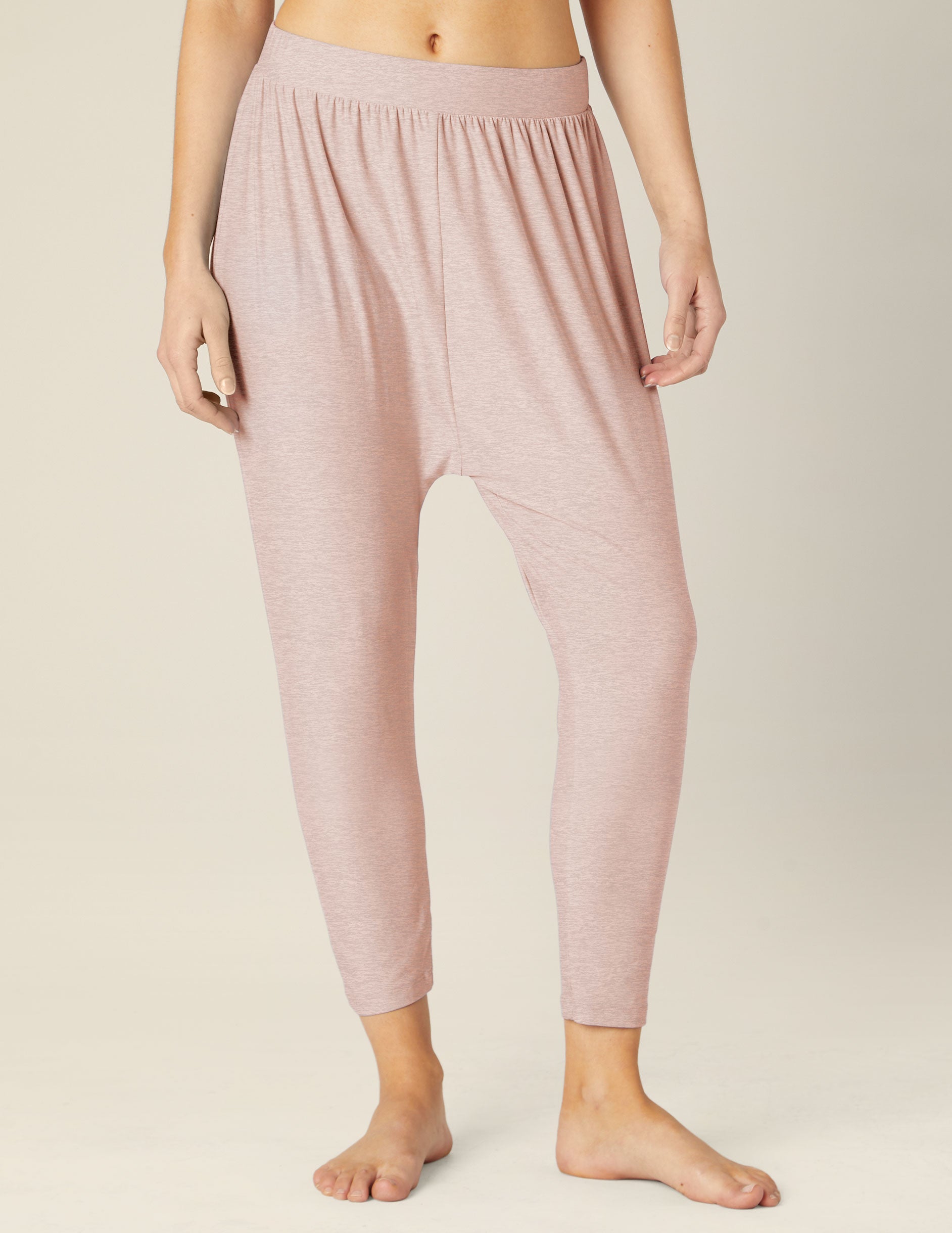 beige drop crotch pant