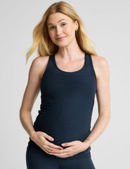 blue maternity tank