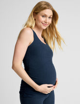 blue maternity tank