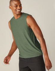green mens sleeveless muscle tank top.