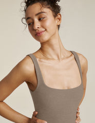 Featherweight At The Ready Square Neck Dress