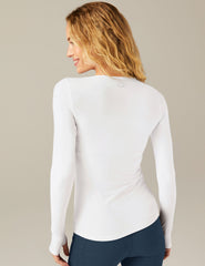white long sleeve top
