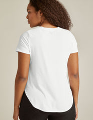 white short sleeve top