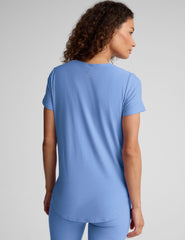 blue short sleeve lightweight t-shirt.