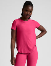 pink short sleeve lightweight t-shirt.