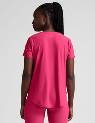 pink short sleeve lightweight t-shirt.