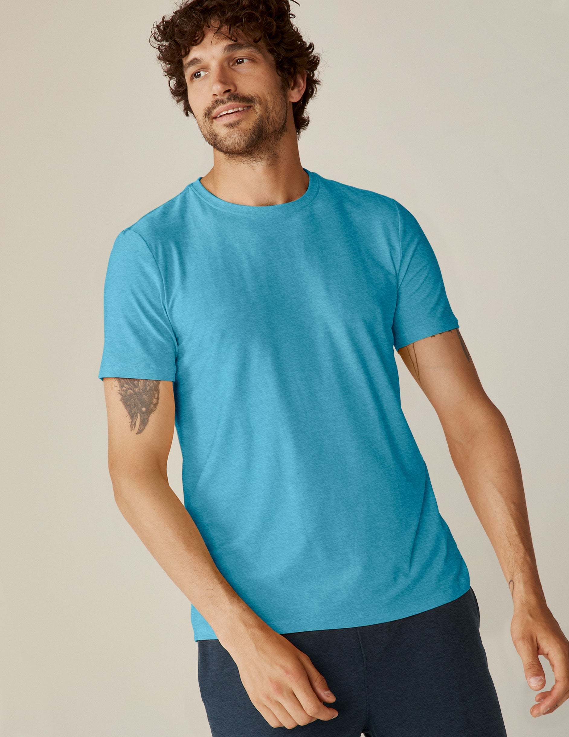 blue short sleeve men's t-shirt.