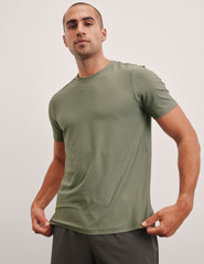 green men's short sleeve crew neck t-shirt.