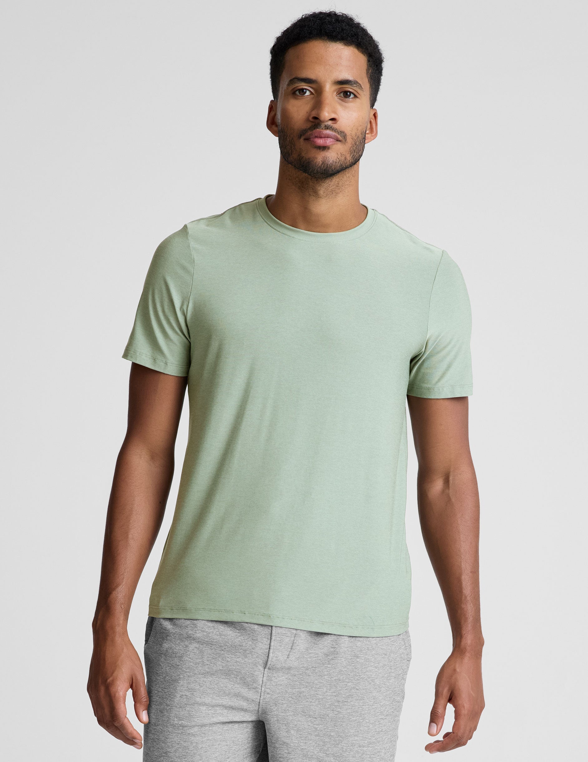 green men's short sleeve top.