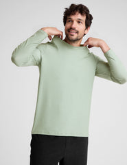 green men's long sleeve crew neck top.