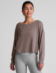 brown long sleeve top