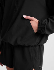 black half zip pullover