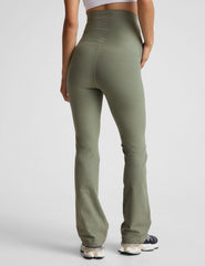 green bootcut maternity pants.