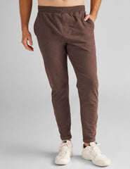 brown men's joggers.