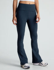 blue foldover bootcut pant.