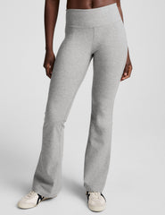 gray mid-rise bootcut pant.