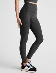 black-charcoal high-waisted midi leggings.