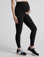 black maternity midi length leggings.