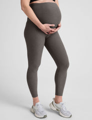 grey maternity midi length leggings.