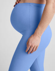 blue maternity capri length leggings.