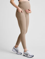 brown maternity midi legging