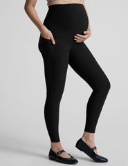 black maternity midi legging