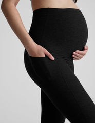 black maternity midi legging