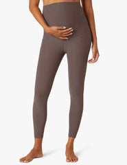 brown maternity high waisted pocket legging