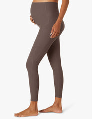 brown maternity high waisted pocket legging