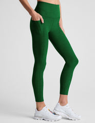 green pocket midi legging