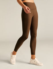 brown midi legging with criss cross front