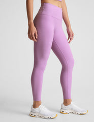 purple cross front midi leggings