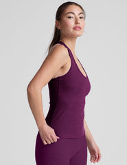 purple racerback tank top.
