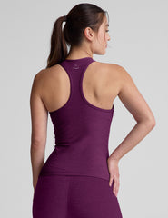 purple racerback tank top.