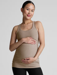 brown maternity tank top