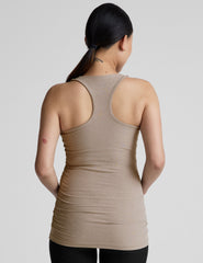 brown maternity tank top