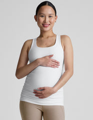 white maternity tank top