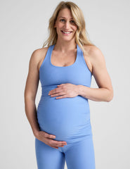 blue maternity racerback tank top.