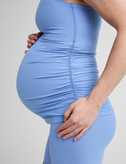 blue maternity racerback tank top.