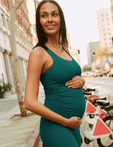green maternity racerback tank