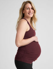 red maternity racerback tank top.