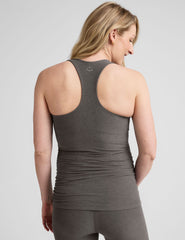 grey racerback maternity tank top.