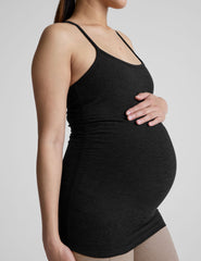 black maternity racerback tank top.