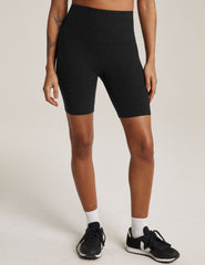 black midi shorts